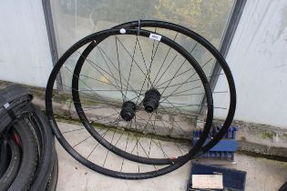 A PAIR OF BONTRAGER PARADIGM BIKE WHEEL RIMS