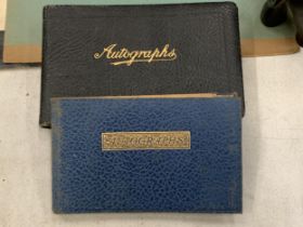 TWO AUTOGRAPH BOOKS, ONE FROM THE 1920'S, THE OTHER 1950'S