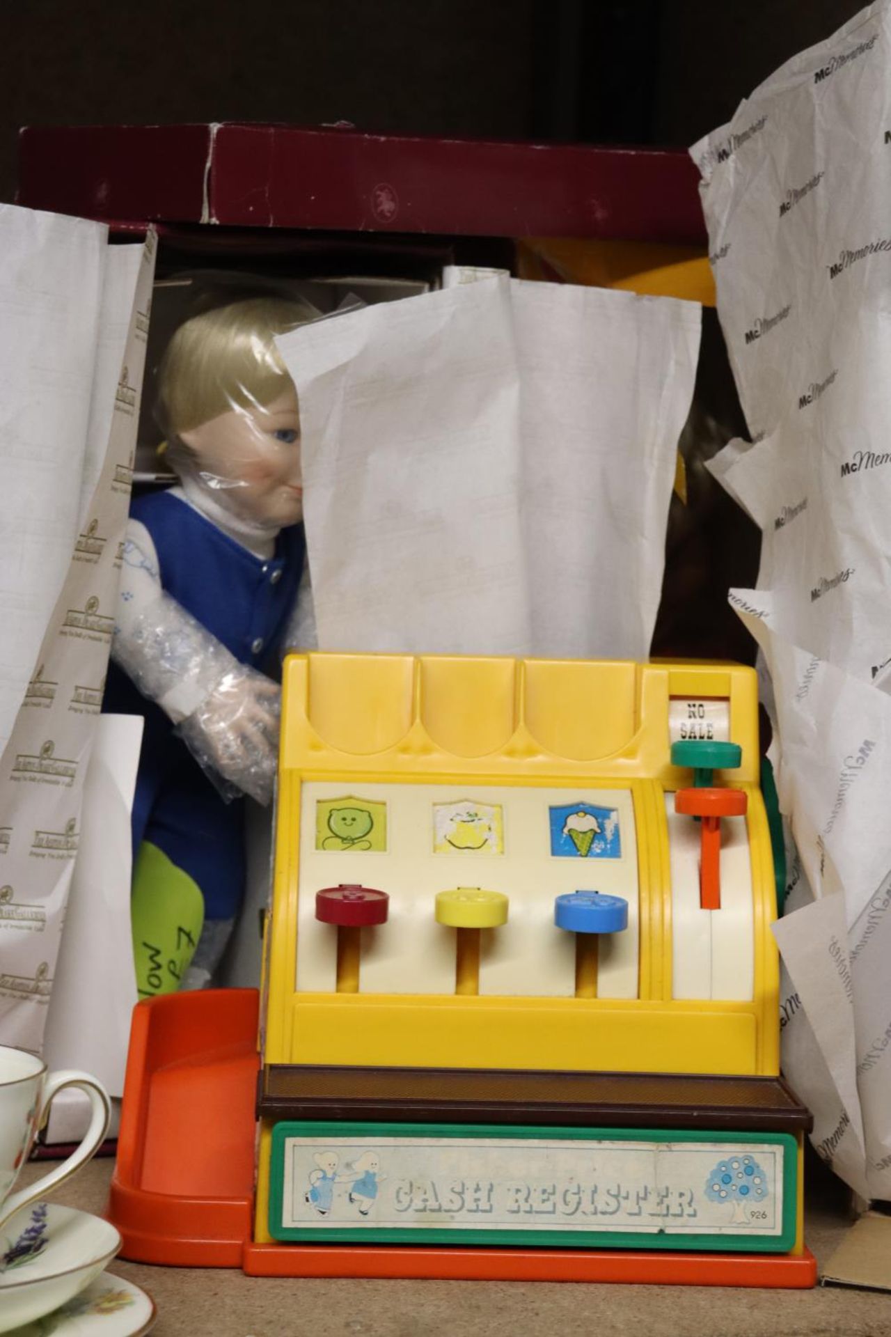 THREE BOXED DOLLS AND A FISHER-PRICE CASH REGISTER - Image 2 of 3