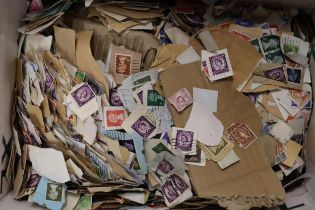 A BOX OF LOOSE GB STAMPS