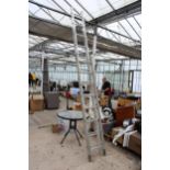 TWO VARIOUS SIZED ALUMINIUM LADDERS