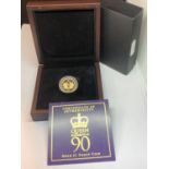 A 2016 QE2 90TH BIRTHDAY JERSEY £1 GOLD PROOF COIN LIMITED EDITION NUMBER 773 OF 995 GROSS WEIGHT
