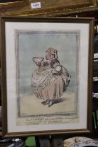 A FRAMED PRINT BY H.HUMPHREYS OF "ENTER COWSLIP WITH A BOWL OF CREAM" - VIDE BRANDENBURG
