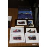 A QUANTITY OF SMALL TRANSPORT RELATED PRINTS - 10 IN TOTAL