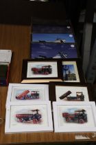 A QUANTITY OF SMALL TRANSPORT RELATED PRINTS - 10 IN TOTAL