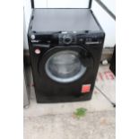 A BLACK HOOVER 10KG WASHING MACHINE