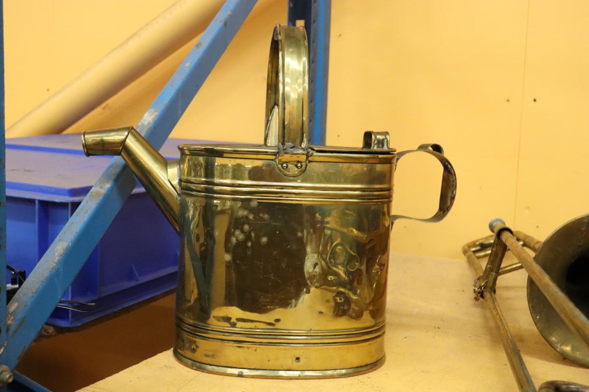 TWO BRASS WATERING CANS, ONE MISSING THE HANDLE - Image 3 of 5