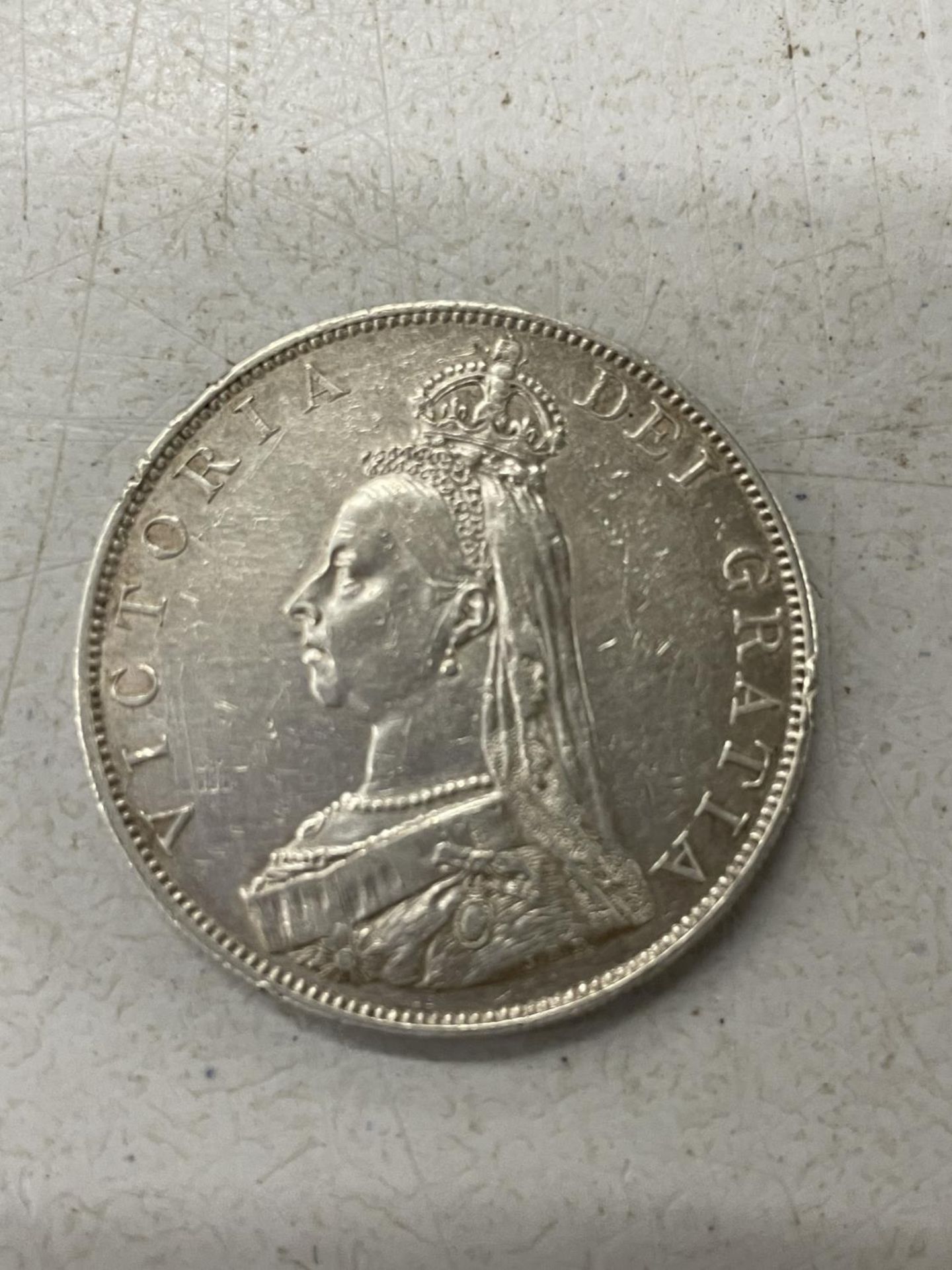 AN 1887 DOUBLE FLORIN - Bild 2 aus 2