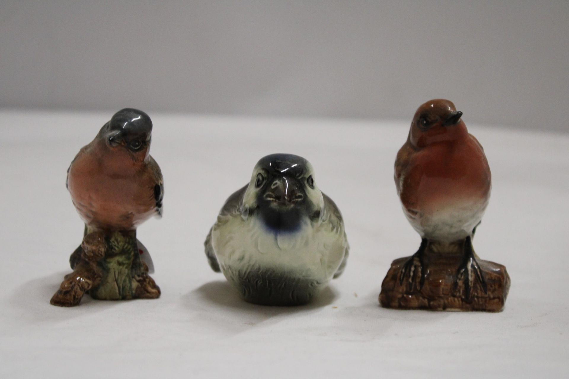 TWO BESWICK BIRDS TO INCLUDE A CHAFFINCH AND A ROBIN TOGETHER WITH GOEBEL SPARROW - Image 2 of 6
