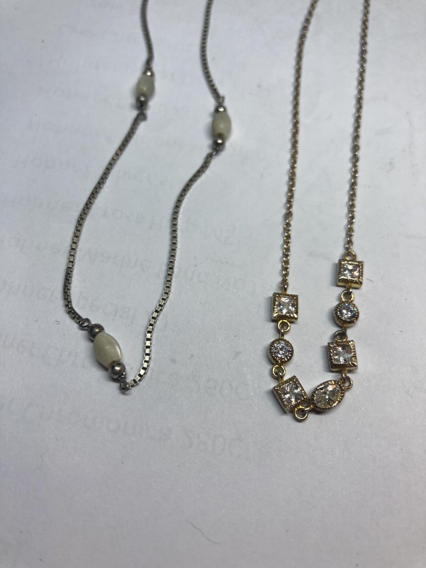 FOUR SILVER NECKLACES - Image 2 of 3