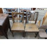 TWO 19TH CENTURY ELM AND BEECH COUNTRY CHAIRS