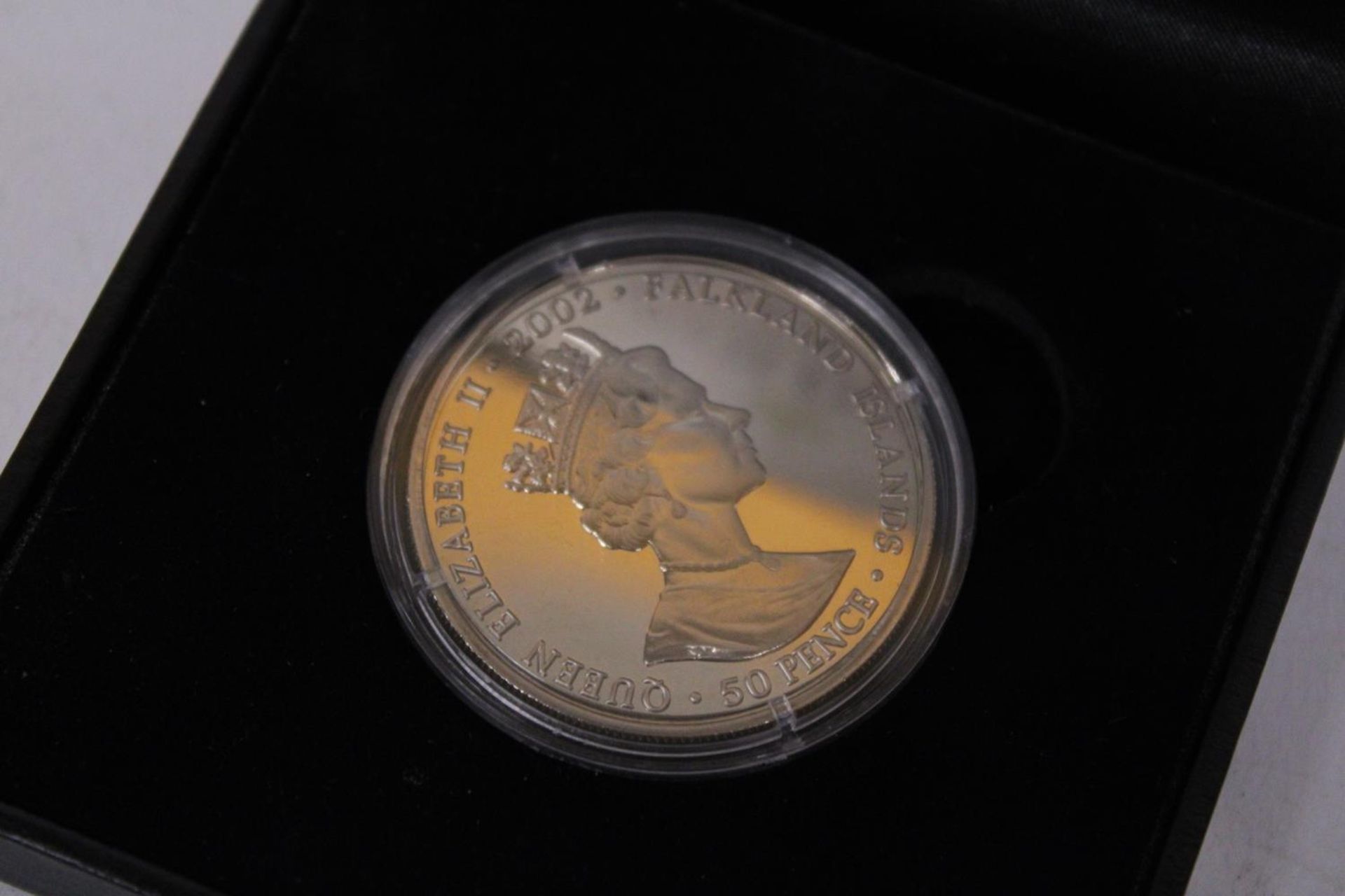 A GOLDEN JUBILEE HM QUEEN ELIZABETH 2002 50P COIN IN PRESENTATION BOX WITH CERTIFICATE OF - Bild 2 aus 4