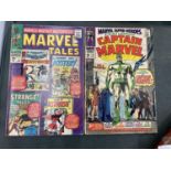 TWO VINTAGE CAPTAIN MARVEL COMICS TO INCLUDE A MARVEL TALES