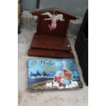 TWO RELIGIOUS ITEMS TO INCLUDE A WOODEN 'O HOLY NIGHT' PLAQUE