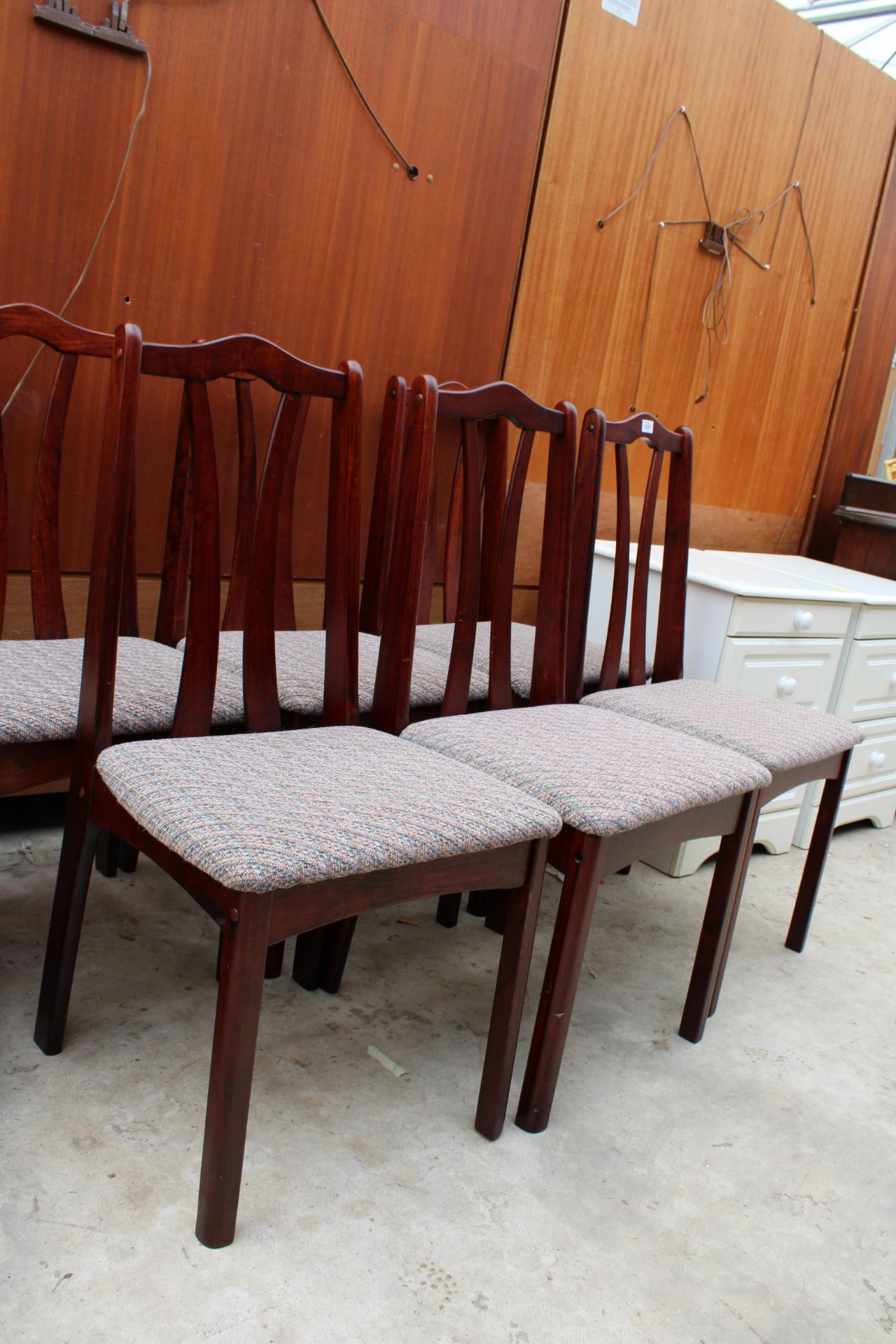 A SET OF SIX BEECH FRAMED DINING CHAIRS - Image 2 of 2