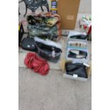 AN ASSORTMENT OF LADIES SHOES AND HANDBAGS ETC TO INCLUDE FOUR AS NEW PAIRS OF SHOES IN BOXES