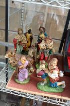 AN ASSORTMENT OF RESIN RELIGIOUS FIGURES