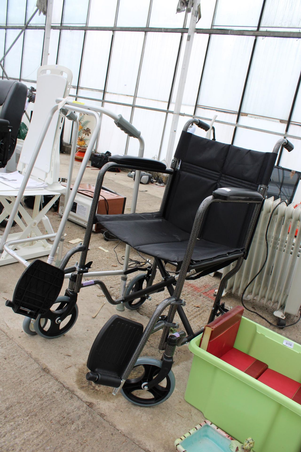 A MODERN WHEELCHAIR, WALKING FRAME AND BELLAVITA BATH LIFT - Image 3 of 3