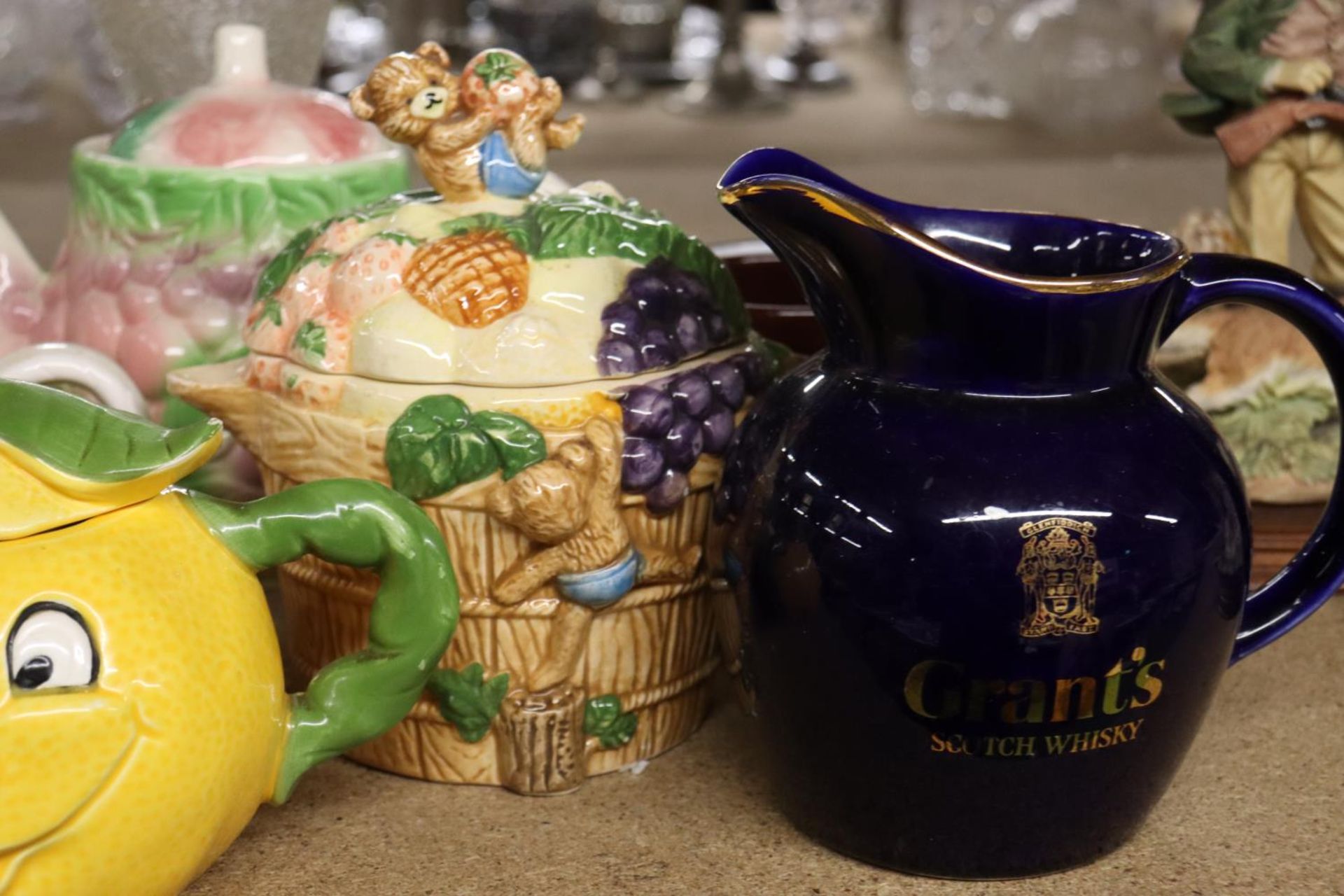 A QUANTITY OF NOVELTY TEAPOTS, A GRANT'S WHISKY JUG, ETC - Image 3 of 4