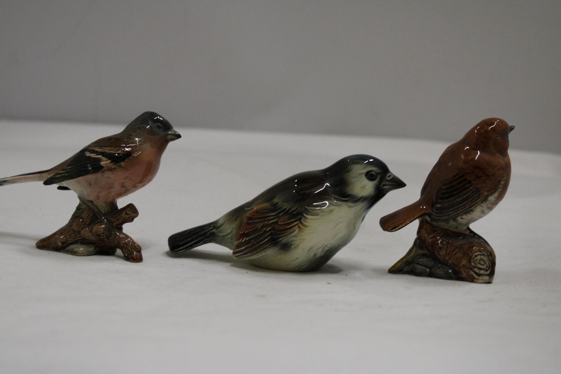 TWO BESWICK BIRDS TO INCLUDE A CHAFFINCH AND A ROBIN TOGETHER WITH GOEBEL SPARROW - Image 5 of 6