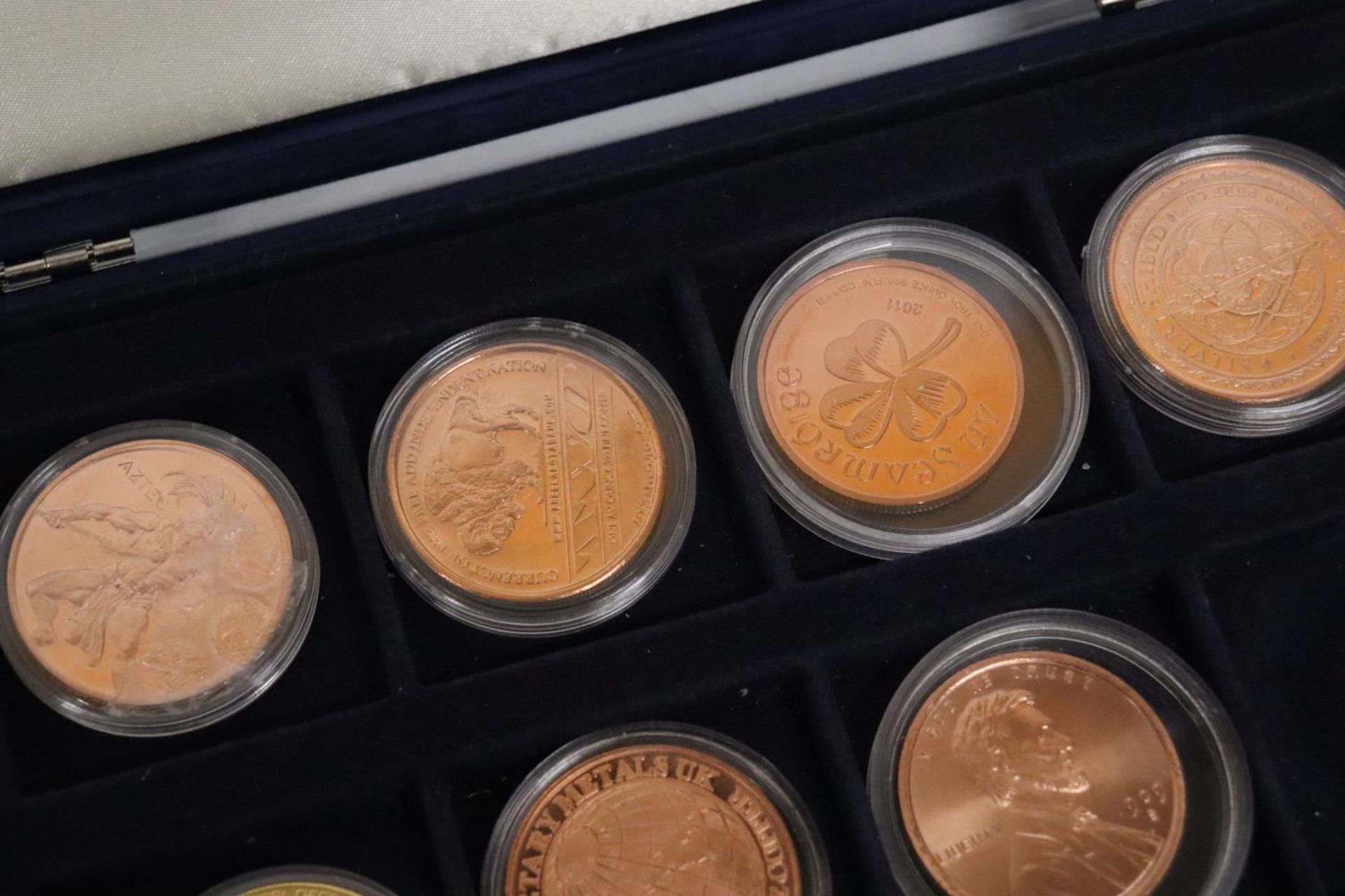 A CASE CONTAINING 11 USA LARGE COPPER COINS, EACH ENCAPSULATED - Image 3 of 6