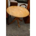 A MODERN 35" DIAMETER PEDESTAL KITCHEN TABLE