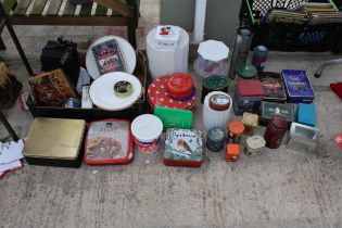 A LARGE ASSORTMENT OF ADVERTISING TINS
