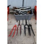 A LARGE ASSORTMENT OF VARIOUS FRONT FORKS