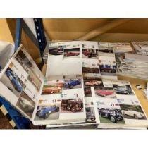 THREE ALBUMS CONTAINING APPROXIMATELY 645 VINTAGE CAR ELATED POSTCARDS IN THREE ALBUMS