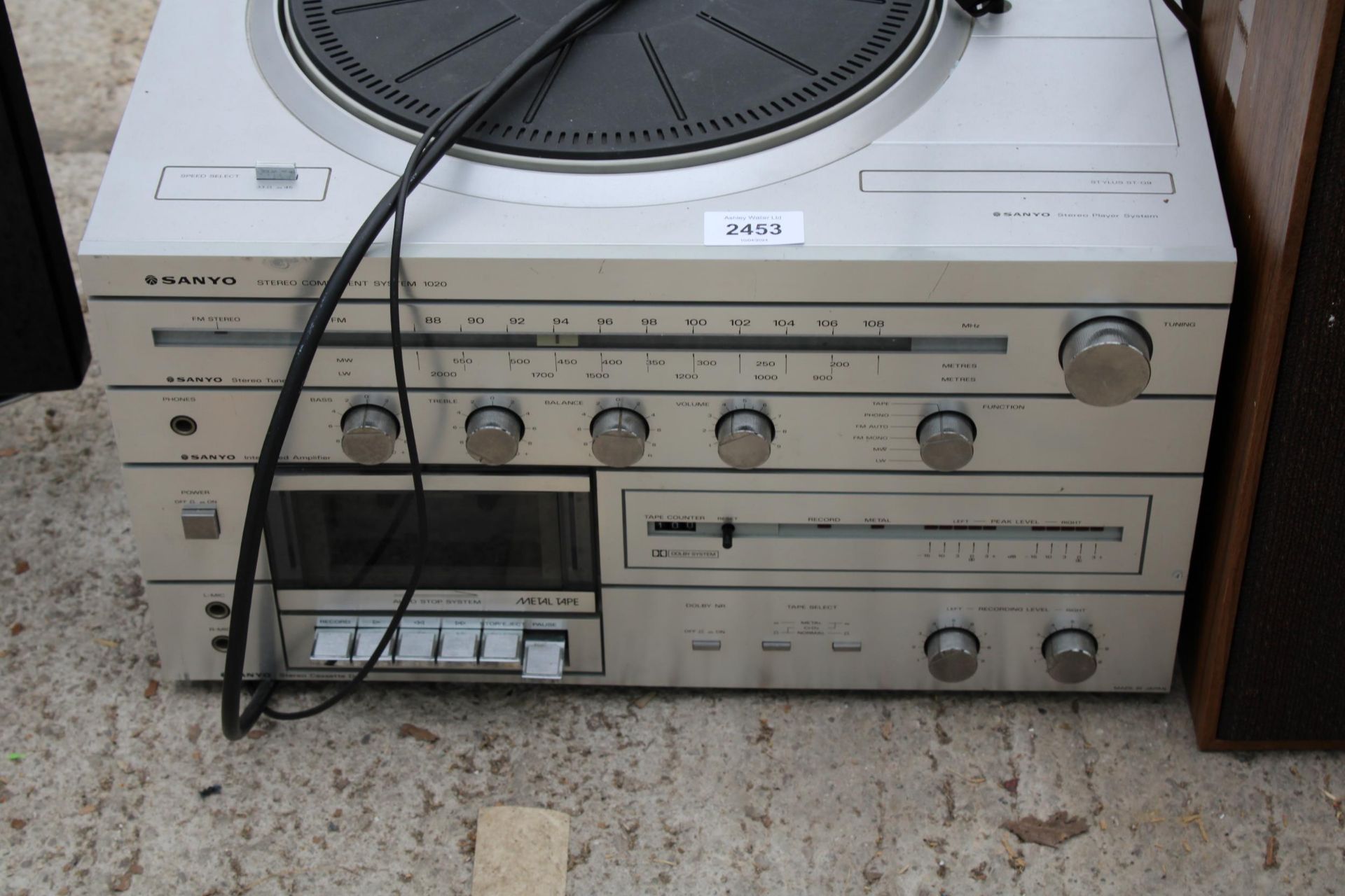 A SANYO STEREO SYSTEM AND A PAIR OF SONY SPEAKERS - Image 2 of 2