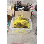 A LARGE QUANTITY OF VARIOUS COAT HANGERS