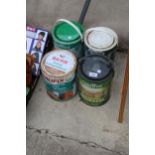 FOUR TINS OF WOOD STAIN