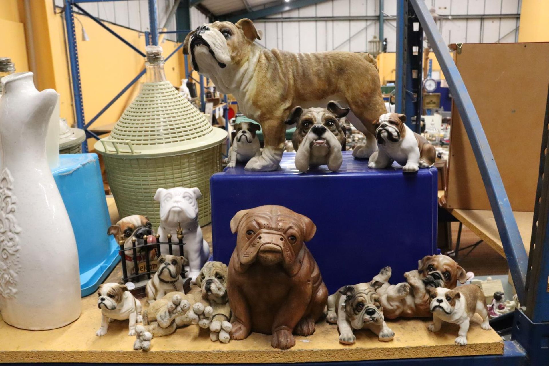 A LARGE COLLECTION OF BULLDOG FIGURES