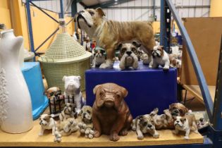 A LARGE COLLECTION OF BULLDOG FIGURES