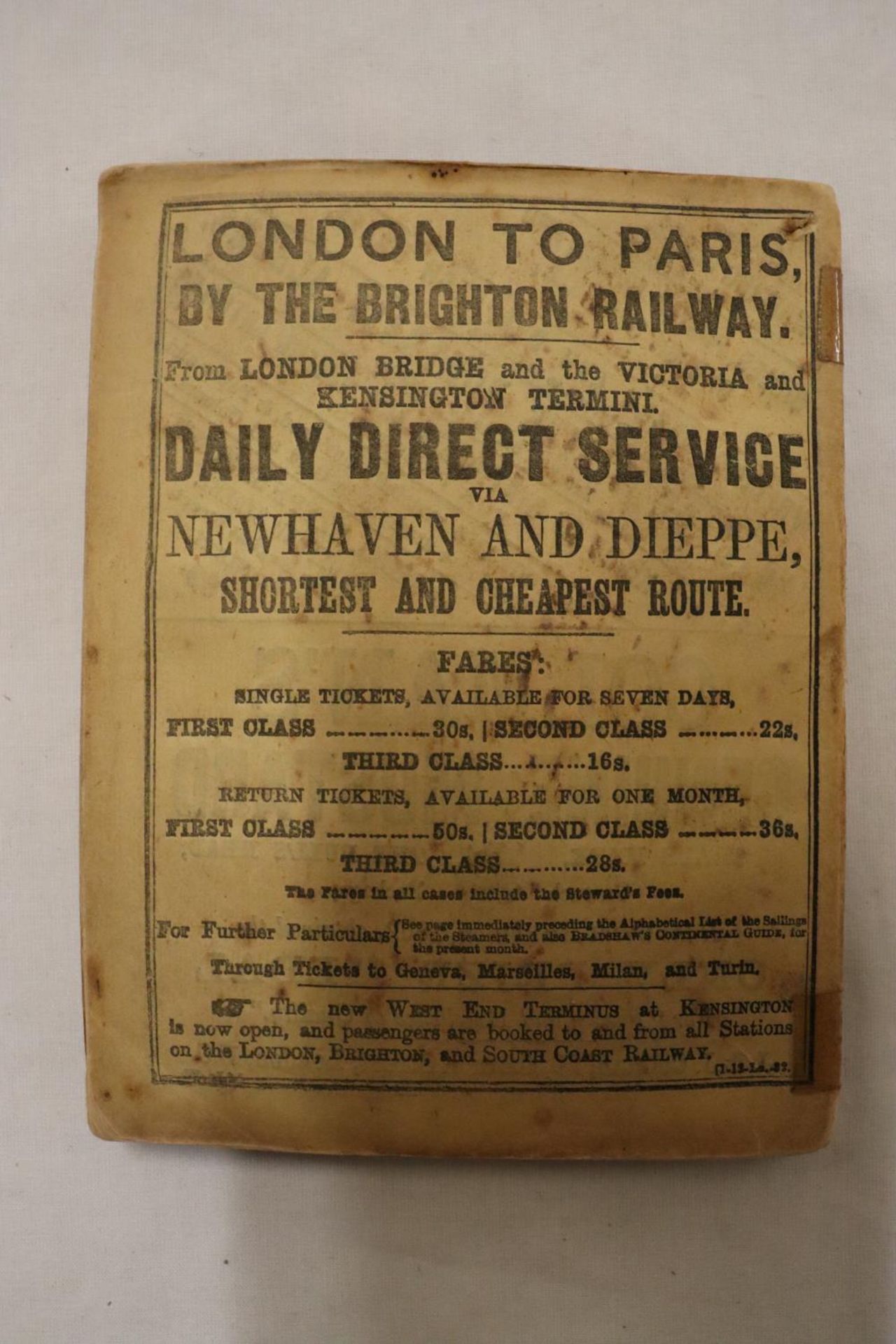 A BRADSHAWS MONTHLY RAILWAY GUIDE DATED JUNE 1865 AND A FURTHER COPY APRIL 1875, PAPERBACK VERSIONS - Bild 3 aus 4