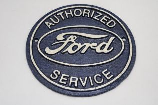 A FORD SERVICE CAST SIGN, DIAMETER 20CM