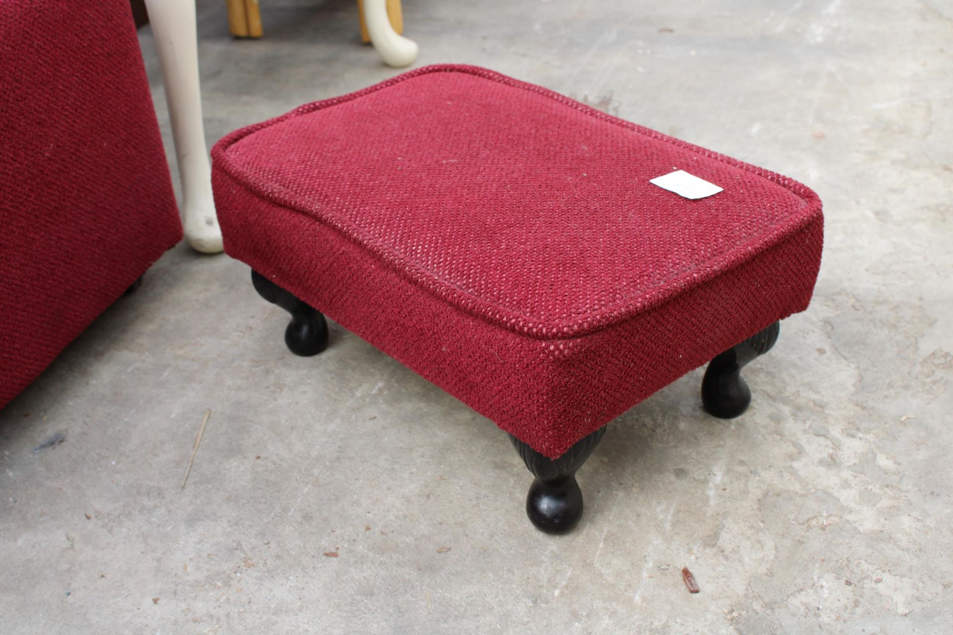 TWO MODERN STOOLS AND AN OTTOMAN - Image 3 of 3