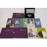A SELECTION OF 7 UK COIN PACKS , 1 X 1970, 1 X ’71, PLUS BOXED MEDALLION OF MARGARET THATCHER