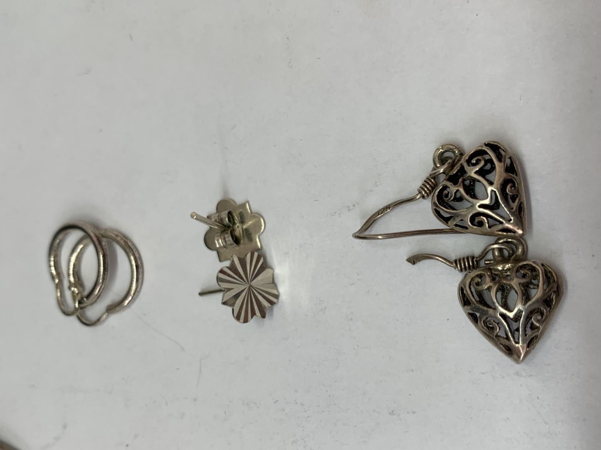 SEVEN PAIRS OF SILVER EARRINGS - Image 3 of 3