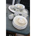 AN ASSORTMENT OF CERAMICS TO INCLUDE PLATES, BOWLS AND JUGS ETC