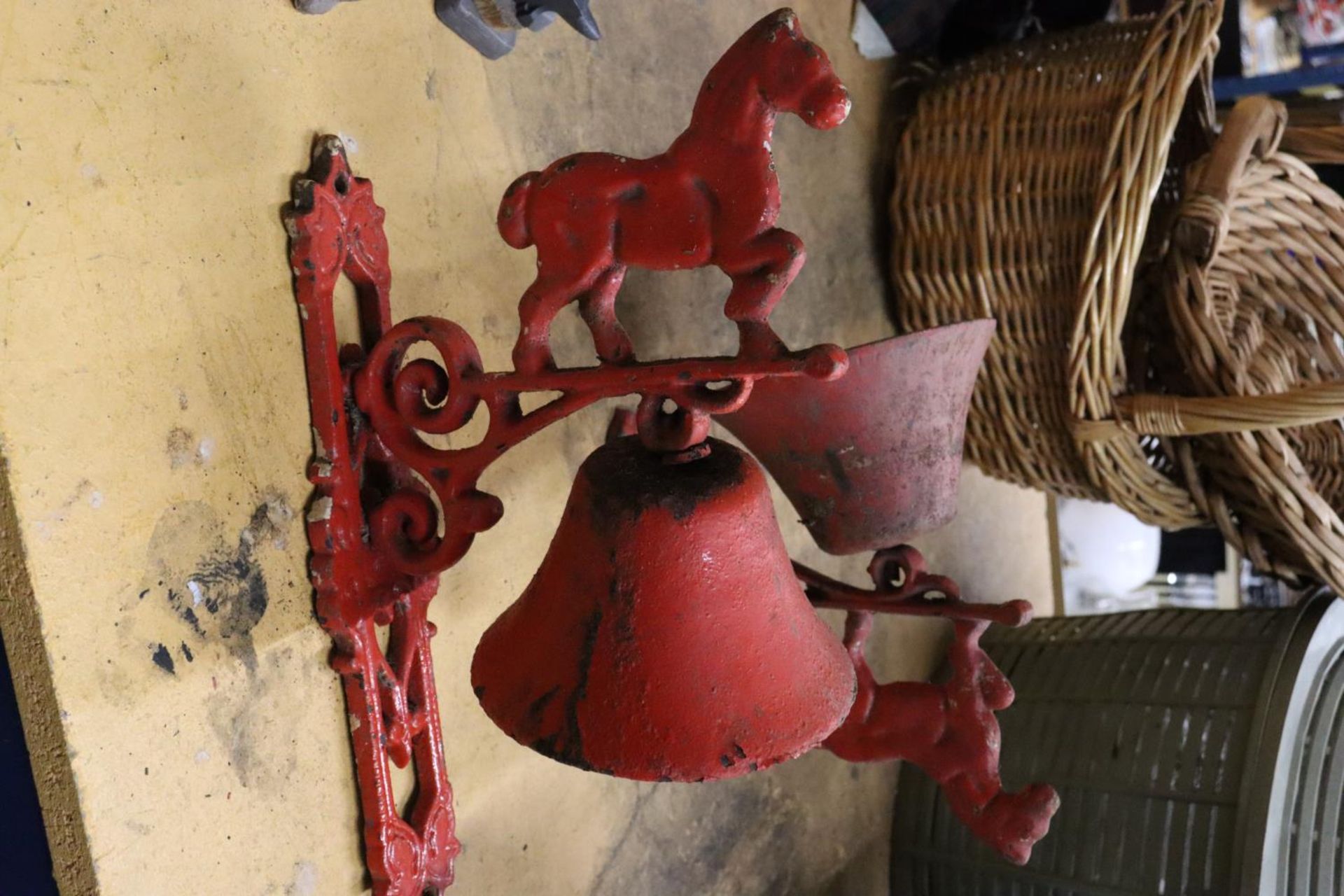 TWO CAST IRON HORSE BELLS - Image 4 of 4