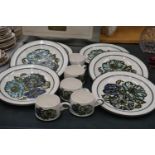 A QUANTITY OF WEDGEWOOD TO INCLUDE SIX PLATES AND FIVE MUGS