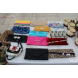 AN ASSORTMENT OF LADIES CLUTCH BAGS