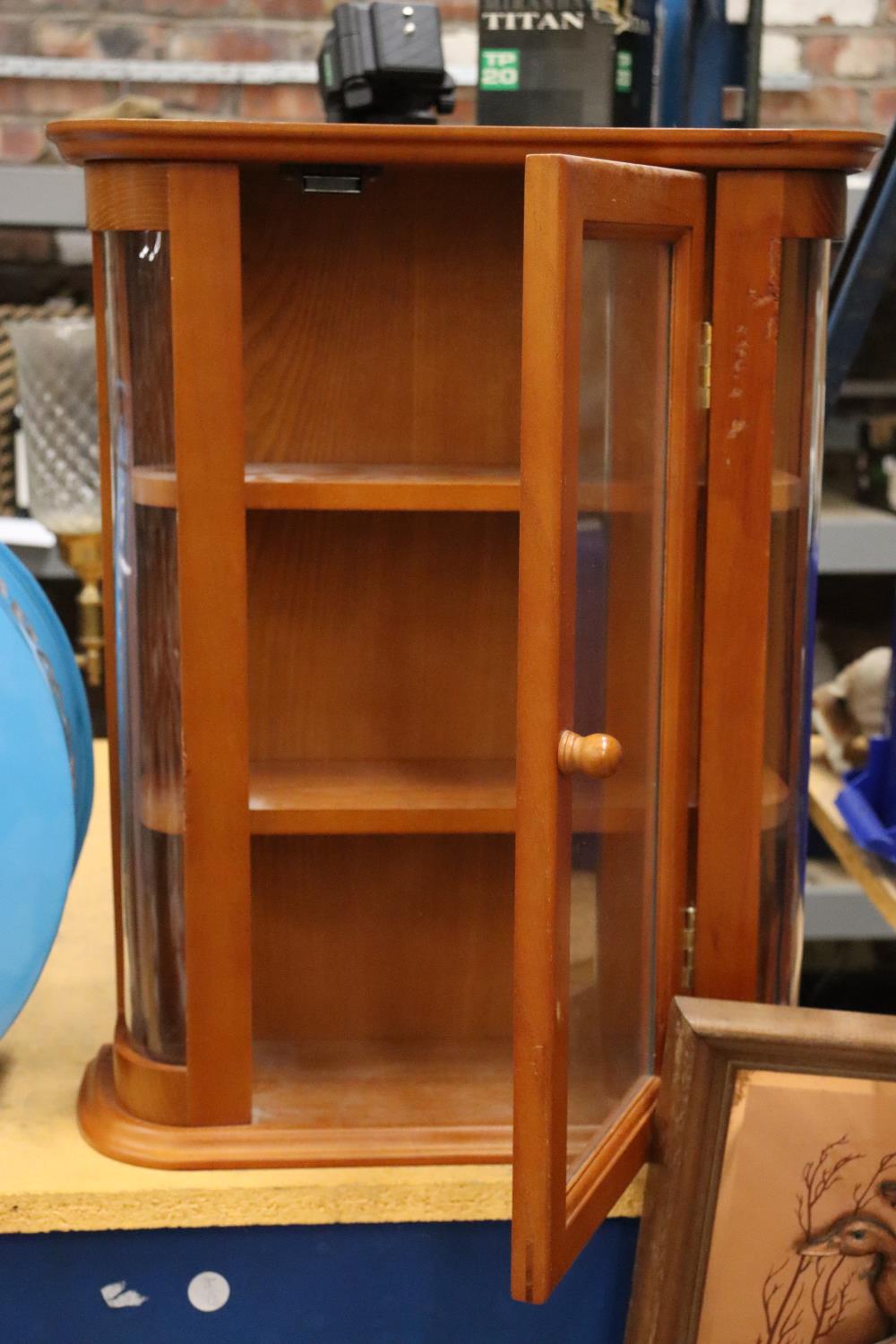 A DISPLAY CABINET WITH THREE SHELVES - Image 2 of 5
