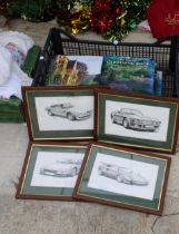 ASN ASSORTMENT OF BOOKS AND FRAMED PRINTS