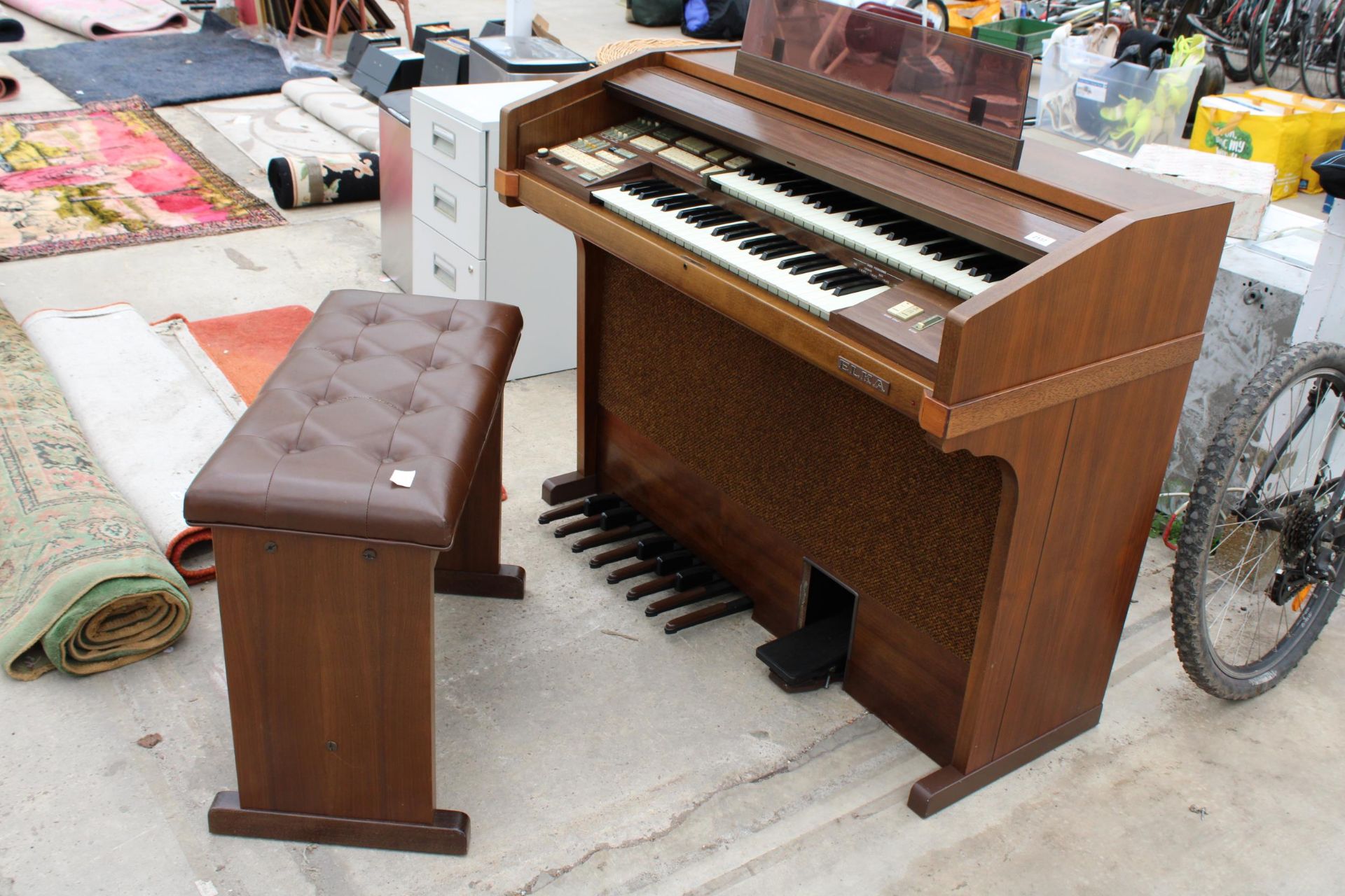 AN ELKA ELECTRIC ORGAN AND STOOL - Image 2 of 9