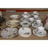 A QUANTITY OF VINTAGE CHINA CUPS, SAUCERS AND PLATES