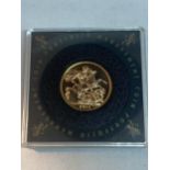 A CASED UNCIRCULATED GOLD SOVEREIGN DATED 2018