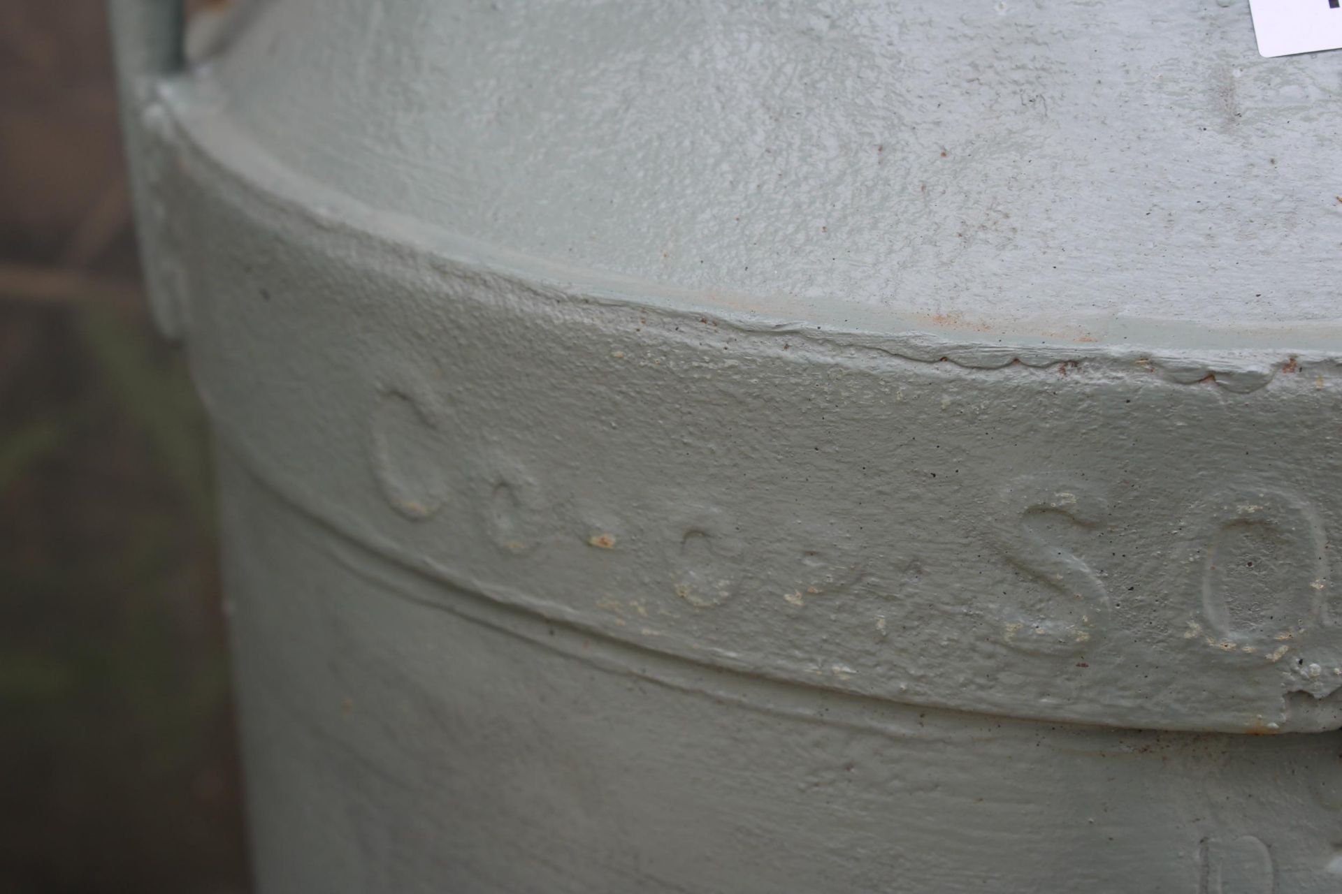 A VINTAGE CAST IRON CO-OP SOCIETY LTD MILK CHURN (H:74CM) - Image 2 of 5