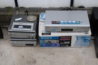 AN ASSORTMENT OF ITEMS TO INCLUDE FERGUSON VIDEOSTARS AND A SONY VHS PLAYER